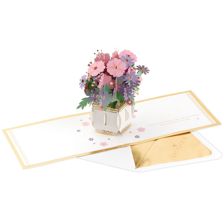 Hallmark Love And Appreciation Flower Bouquet 3D Pop-Up Love Card