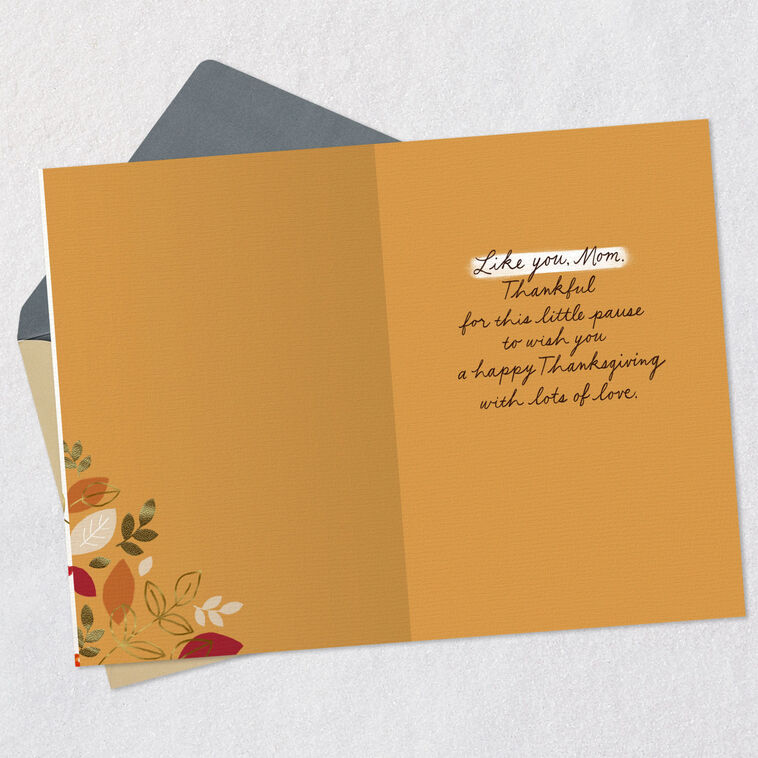 Hallmark Love And Gratitude Thanksgiving Card For Mom