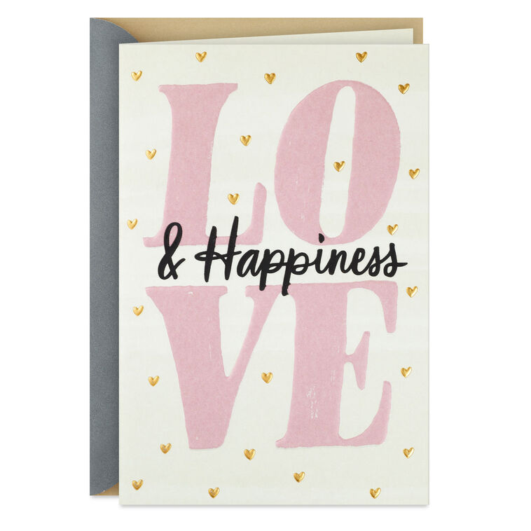 hallmark Love and Happiness Wedding Card for Couple