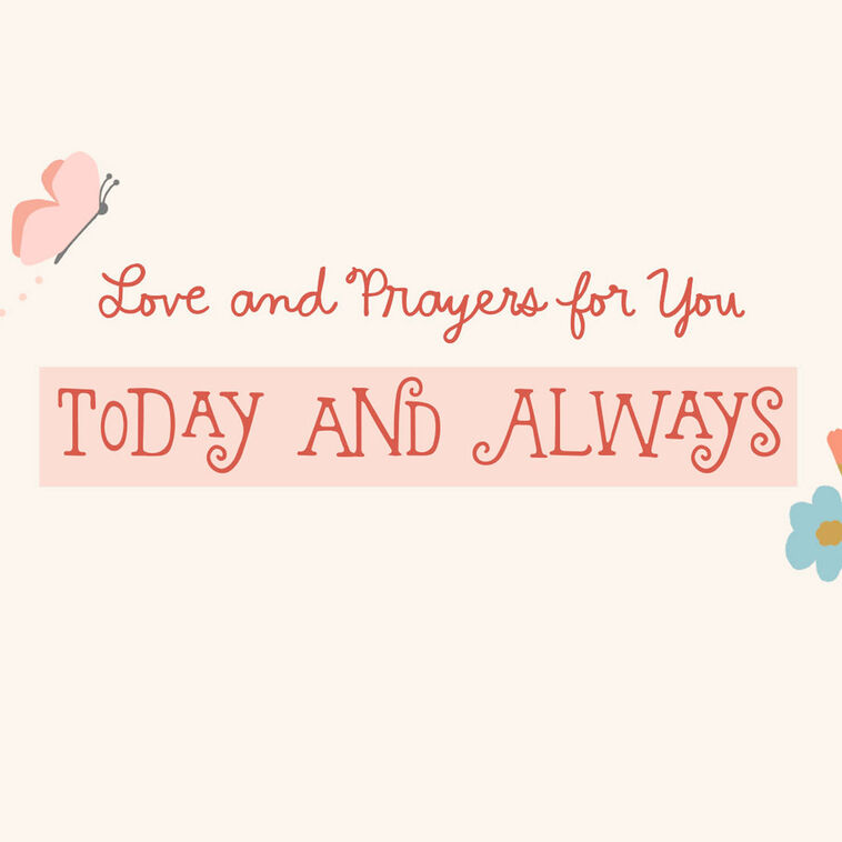 Hallmark Love And Prayers Today And Always Baptism Card For Goddaughter