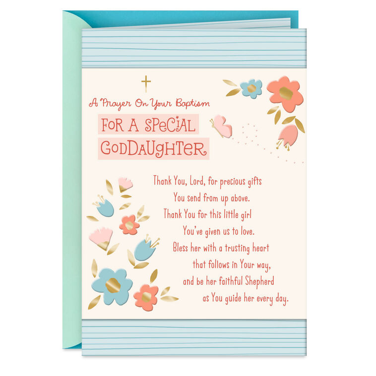 hallmark Love and Prayers Today and Always Baptism Card for Goddaughter