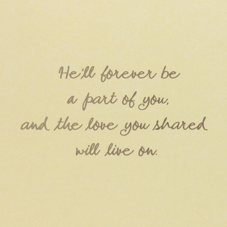 Hallmark Love And Warm Thoughts Sympathy Card For Loss Of Husband