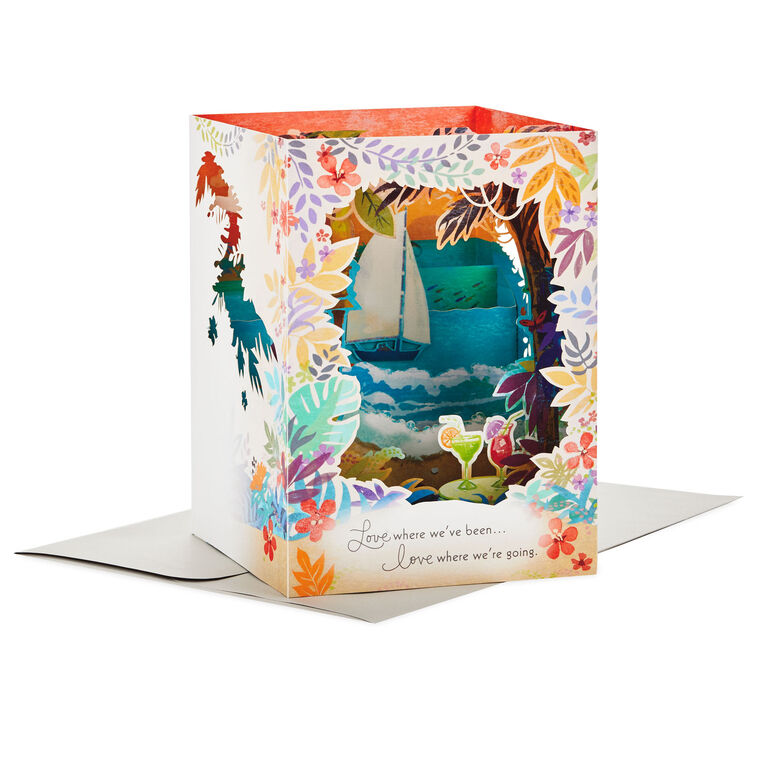 hallmark Love Anywhere With You 3D Pop-Up Anniversary Card