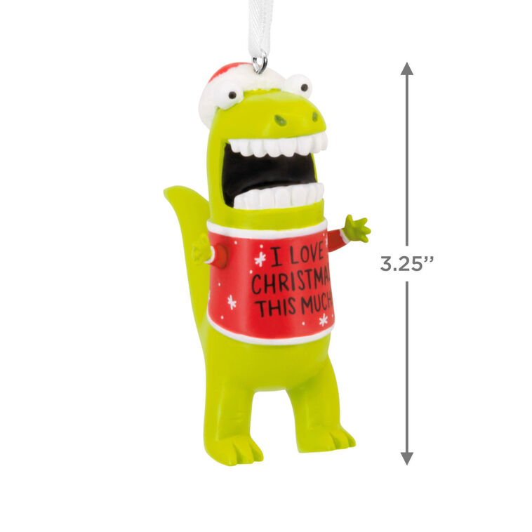 Hallmark Love Christmas This Much Dinosaur Hallmark Ornament