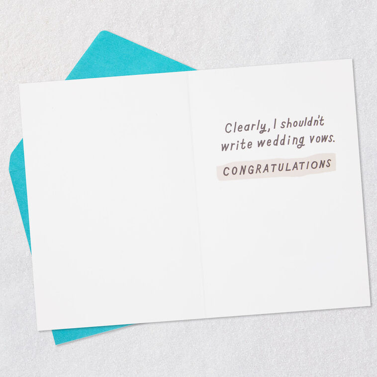 Hallmark Love Dreams And Toilet Paper Funny Wedding Card