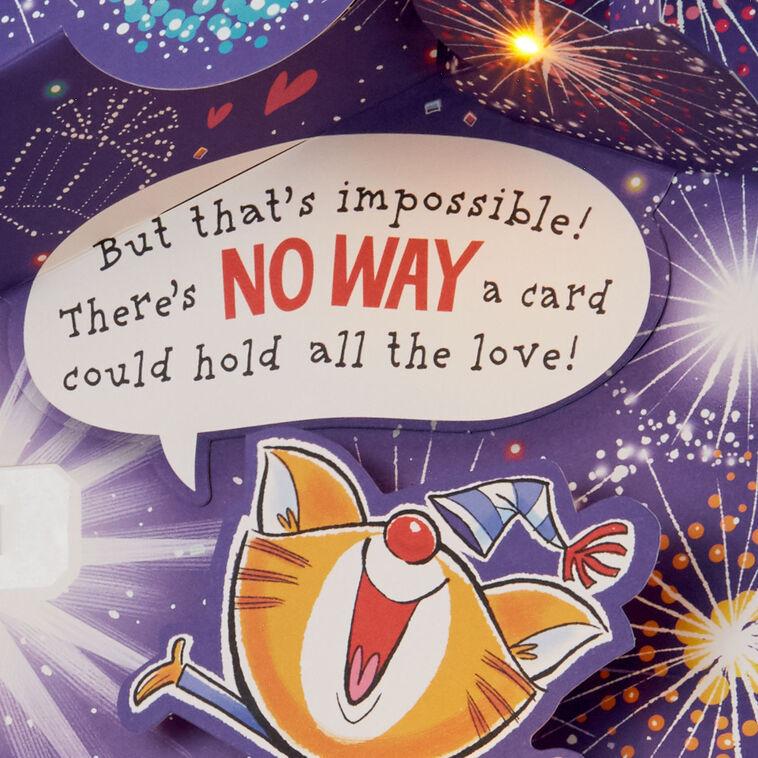 Hallmark Love Explosion Funny Pop-Up Birthday Card With Sound