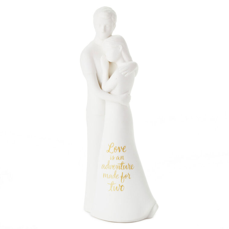 hallmark Love Is an Adventure Embracing Couple Figurine 8.75"