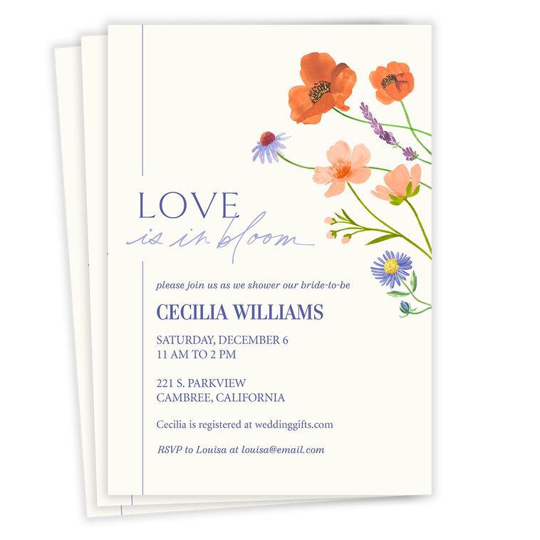 hallmark Love Is in Bloom Flat Wedding Shower Invitation