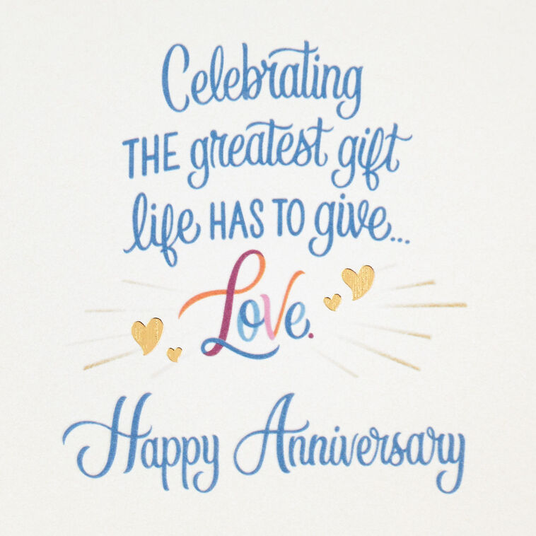 Hallmark Love Is The Greatest Gift Anniversary Card