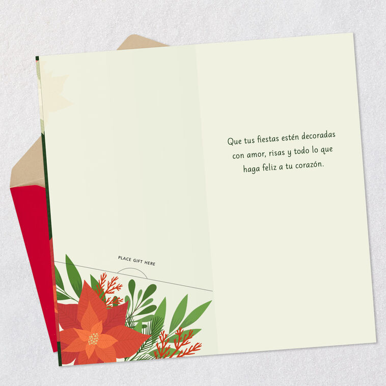 Hallmark Love Laughter And Happiness Spanish-Language Money Holder Christmas Card