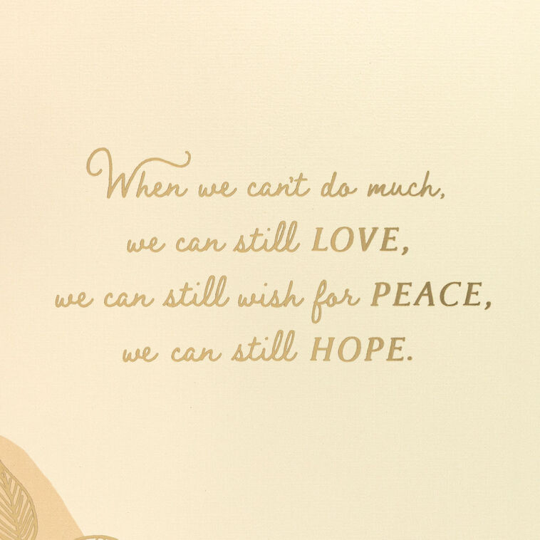 Hallmark Love Peace And Hope Encouragement Card With Wooden Token