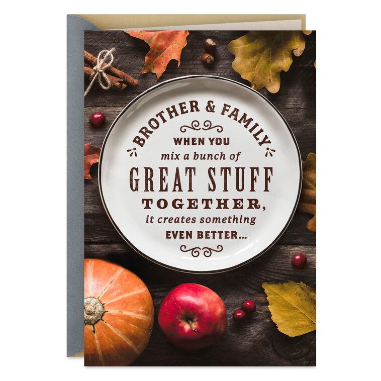 hallmark Love Spending Time With You Thanksgiving Card for Brother and Family