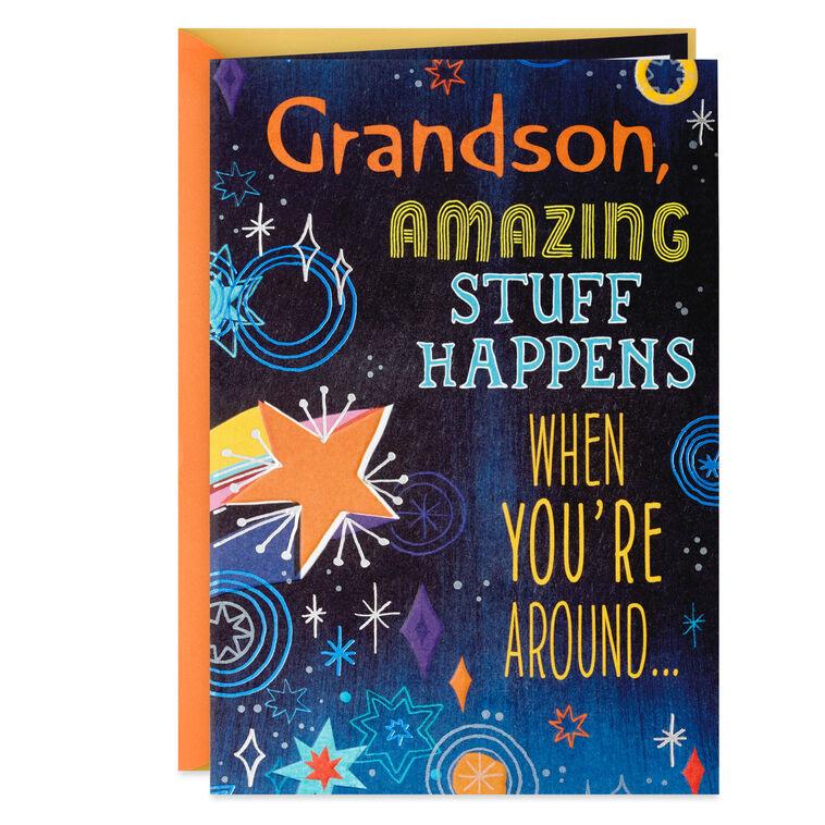 hallmark Love When You're Around Birthday Card for Grandson
