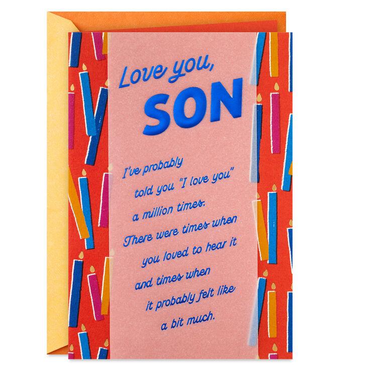 hallmark Love You a Million Times Birthday Card for Son