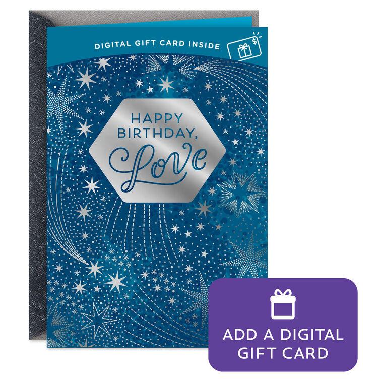 hallmark Love You Gift Card Greeting Romantic Birthday Card
