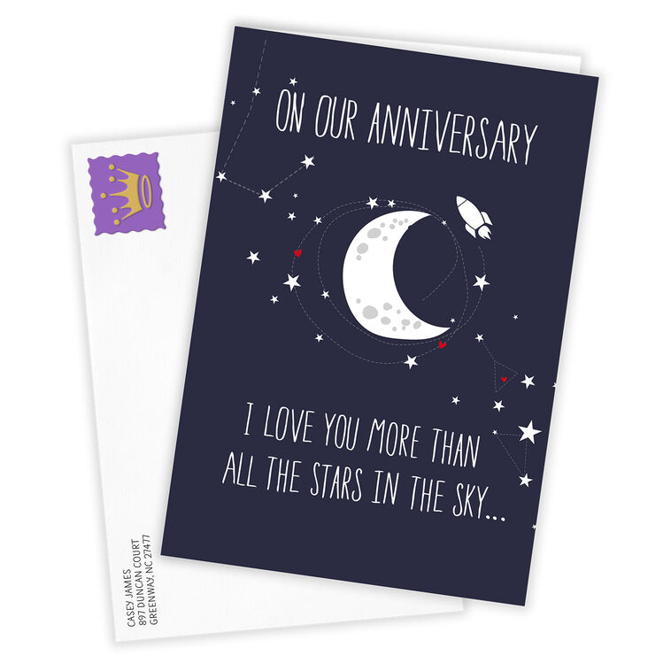 Hallmark Love You More Than All The Stars Custom Anniversary Card