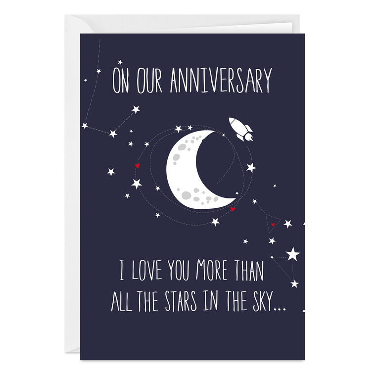 hallmark Love You More Than All the Stars Custom Anniversary Card