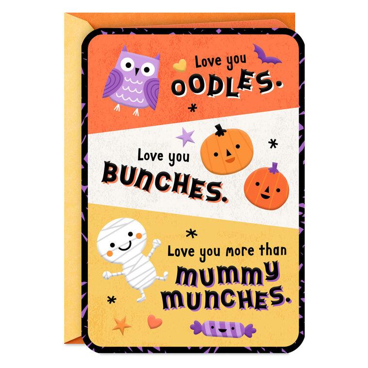 hallmark Love You Oodles and Bunches Halloween Card for Kids