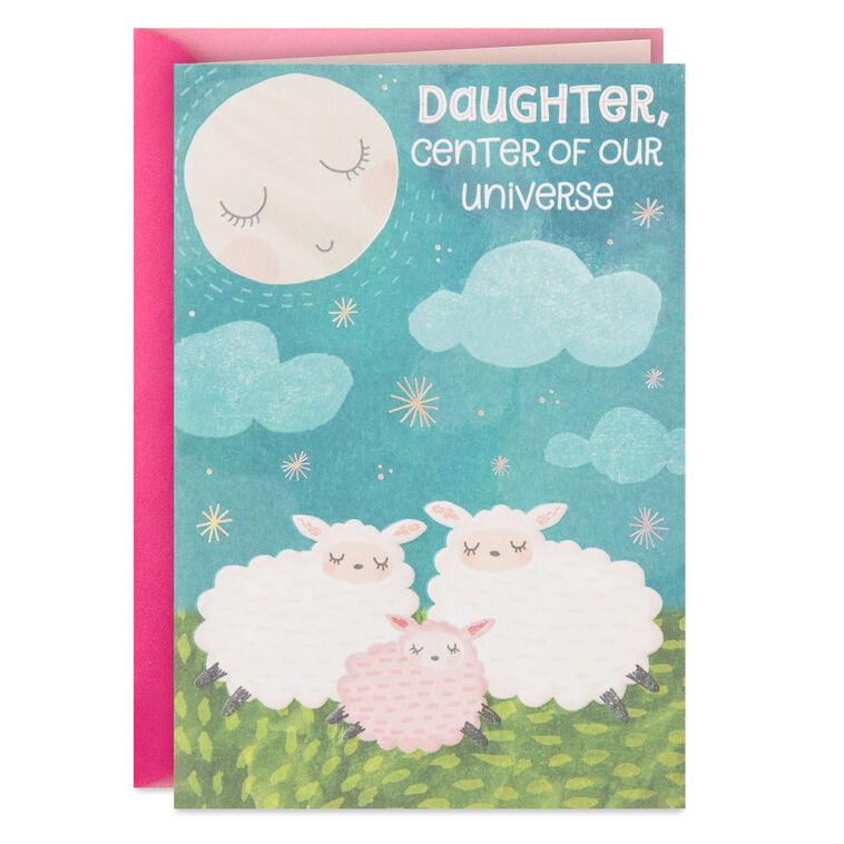 hallmark Love You to the Moon and Back 1st Birthday Card for Daughter