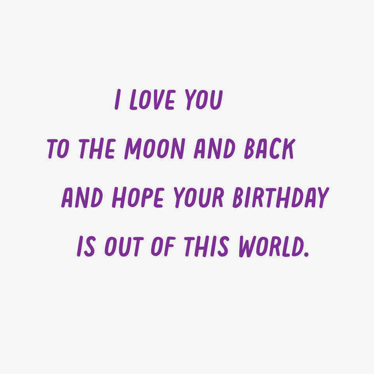 Hallmark Love You To The Moon And Back Gift Card Greeting Romantic Birthday Card