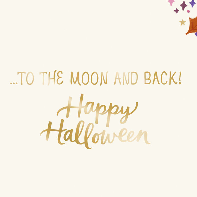 Hallmark Love You To The Moon And Back Halloween Card For Granddaughter