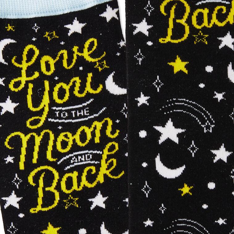 Hallmark Love You To The Moon And Back Novelty Crew Socks