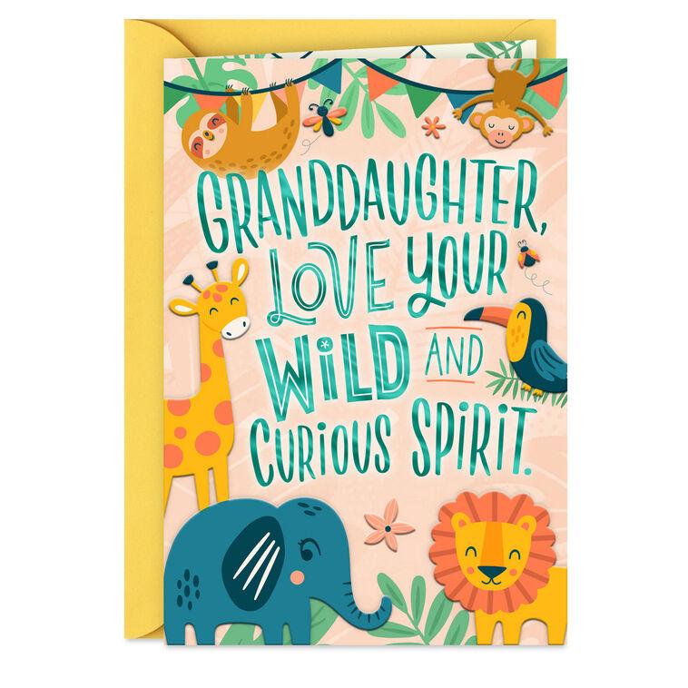 hallmark Love Your Wild Spirit Birthday Card for Granddaughter