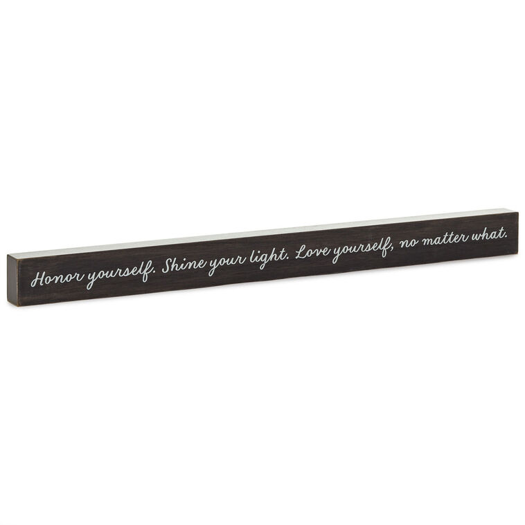 hallmark Love Yourself No Matter What Wood Quote Sign 23.5x2