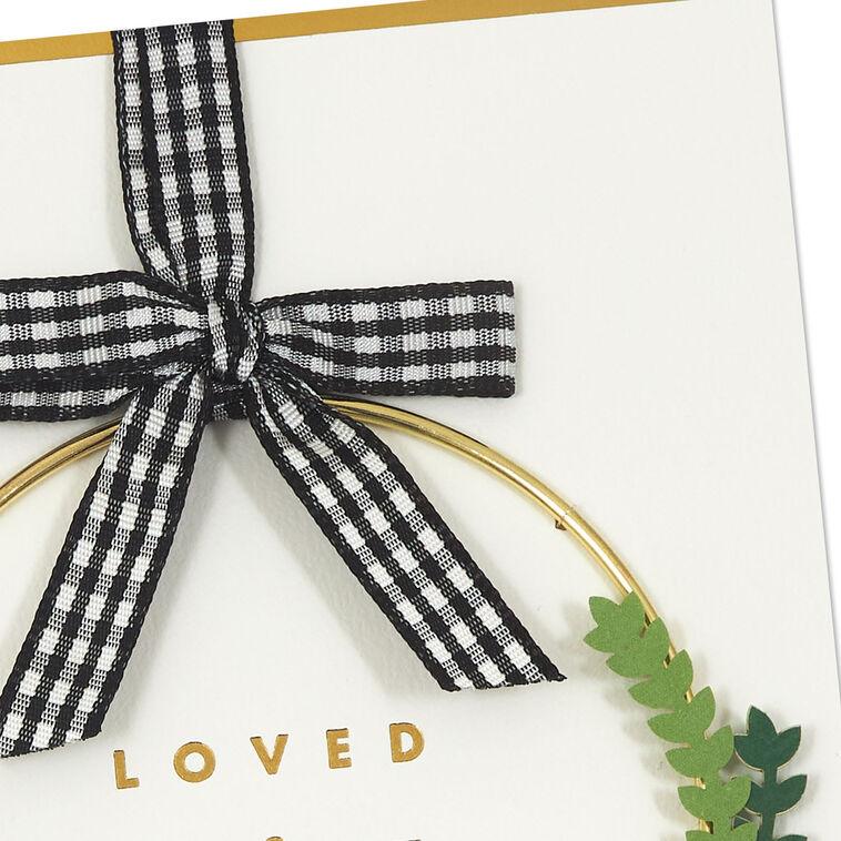 Hallmark Loved And Lovely Birthday Card With Detachable Wreath