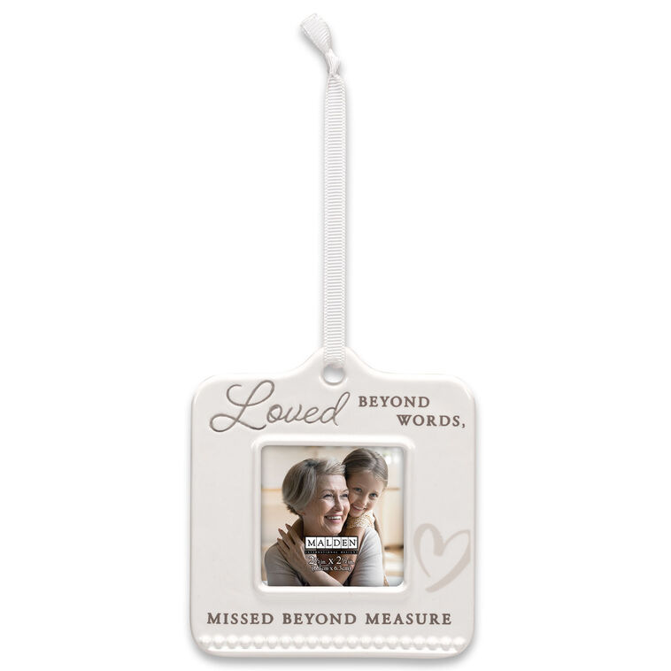 hallmark Loved Beyond Words Ceramic Frame Ornament 4.5"