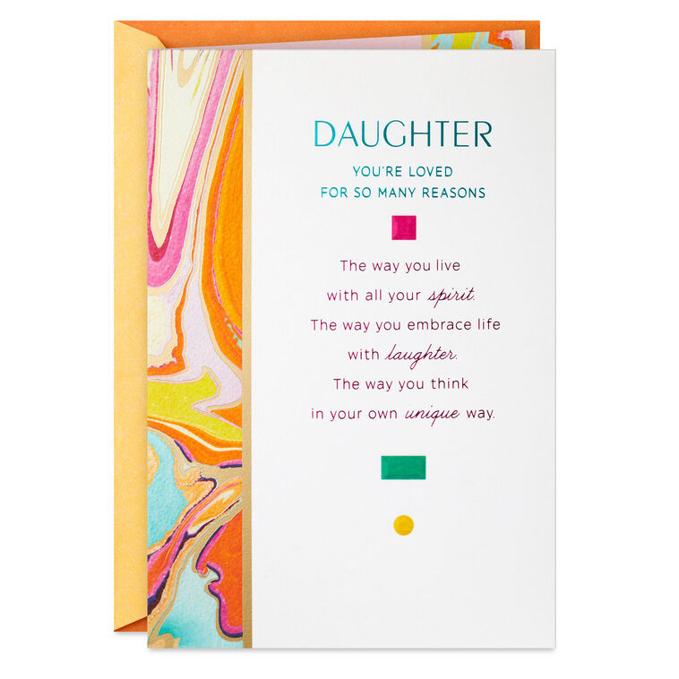 hallmark Loved for So Many Reasons Birthday Card for Daughter