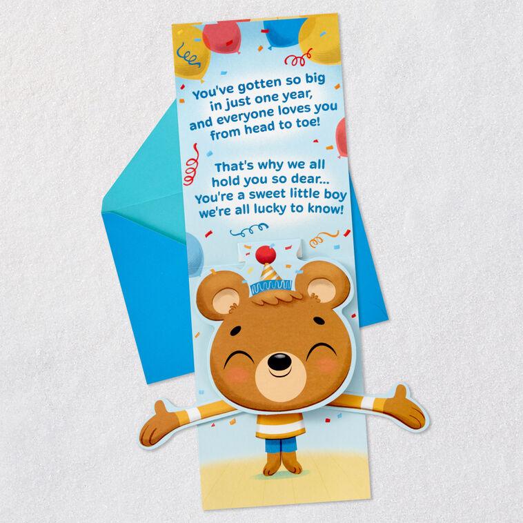 Hallmark Loved From Head To Toe Pop-Up First Birthday Card For Boy