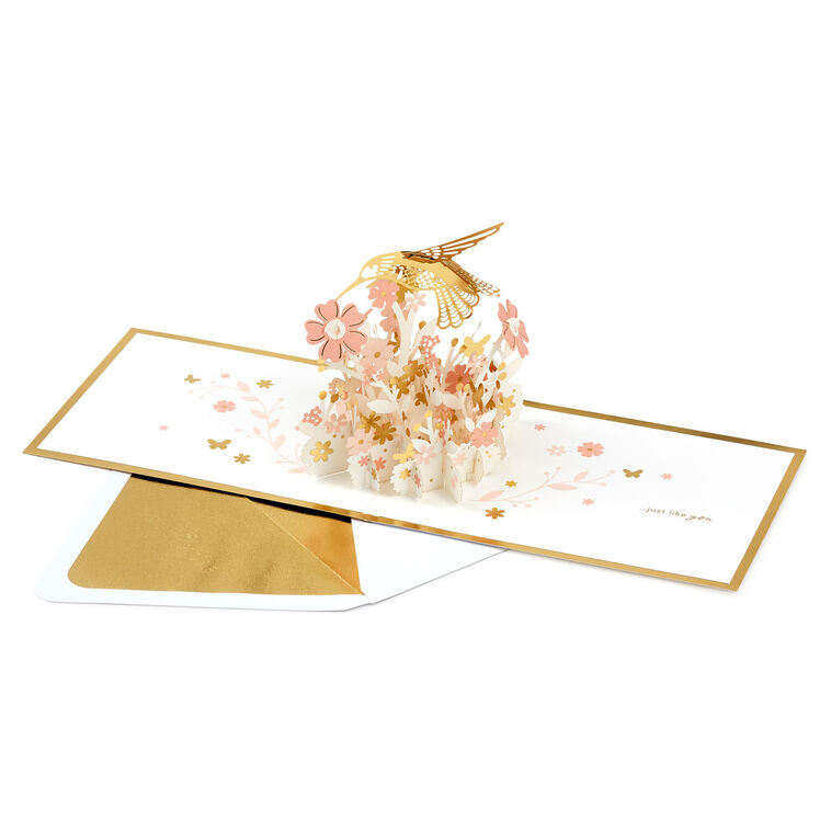 Hallmark Lovely Just Like You Hummingbird Pop-Up Birthday Card