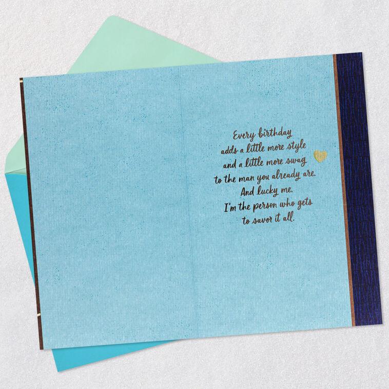 Hallmark Lucky Me To Savor It All Romantic Birthday Card For Him