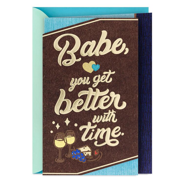 hallmark Lucky Me to Savor It All Romantic Birthday Card for Him