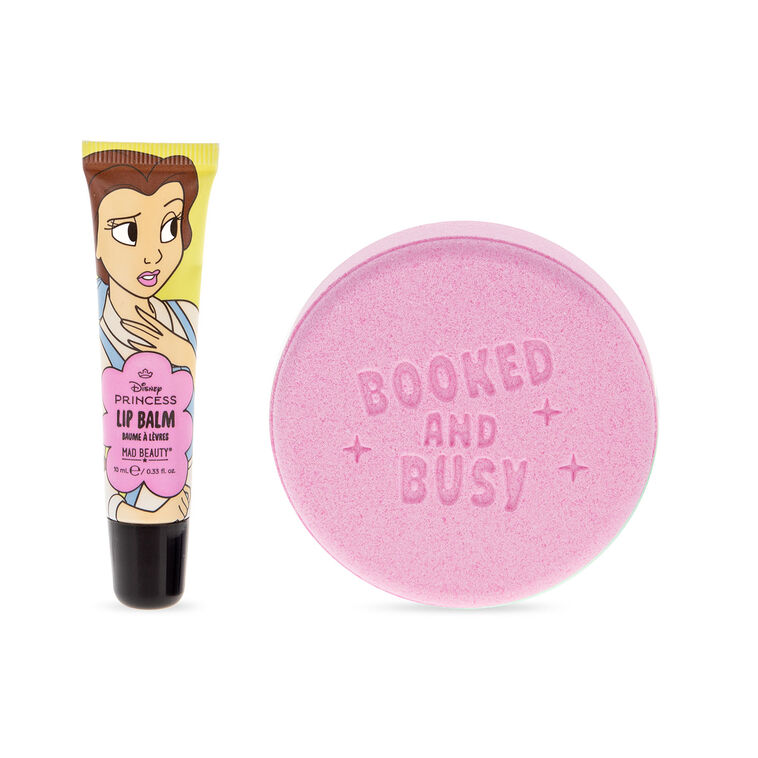 hallmark Mad Beauty Disney Princess Belle Bath Fizzer and Lip Balm Set