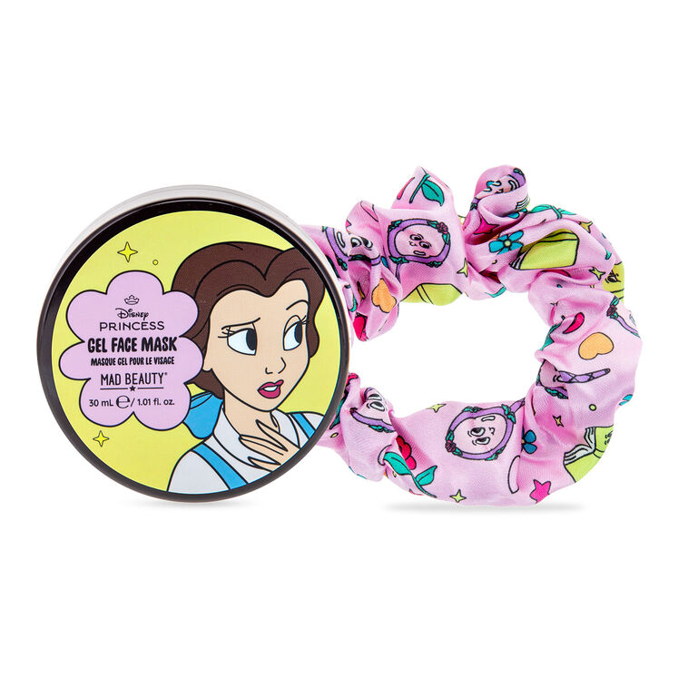 hallmark Mad Beauty Disney Princess Belle Gel Face Mask and Scrunchie Set