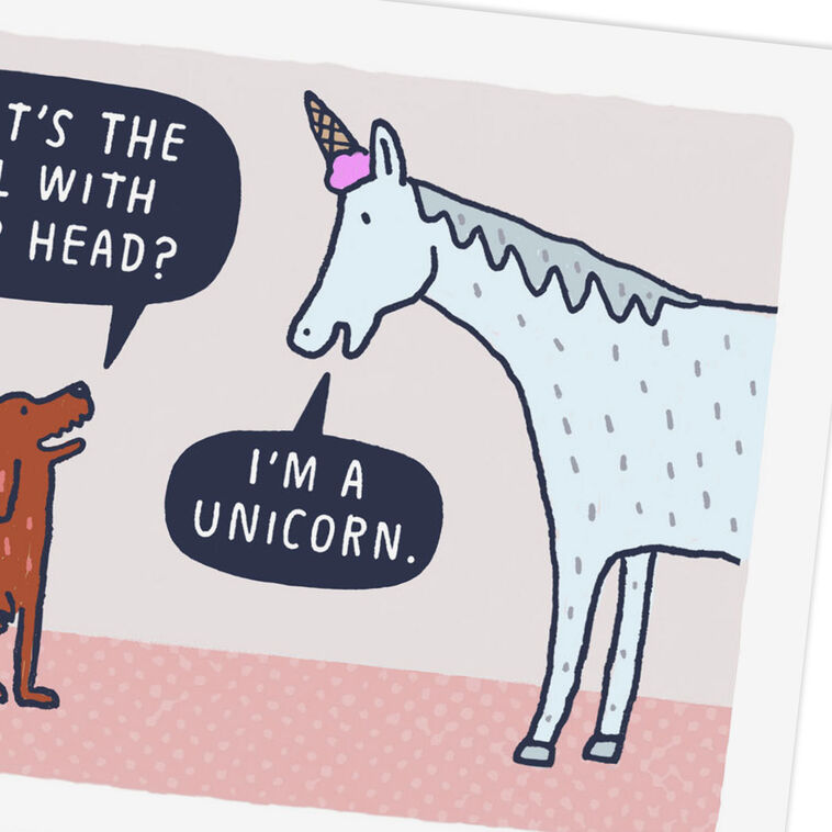 Hallmark Magical And Delicious Unicorn Funny Birthday Card