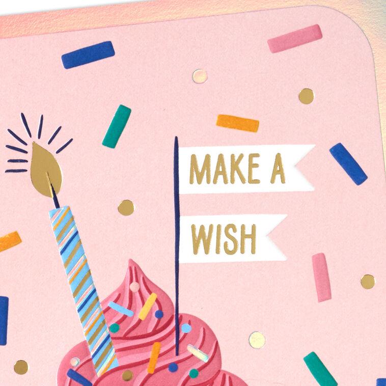 Hallmark Make A Wish Cupcake And Candle Birthday Card For Kids