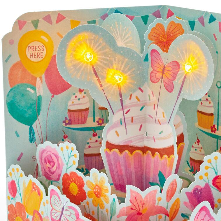 Hallmark Make A Wish Musical 3D Pop-Up Birthday Card With Light