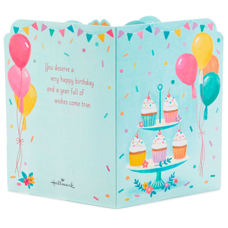 Hallmark Make A Wish Musical 3D Pop-Up Birthday Card With Light