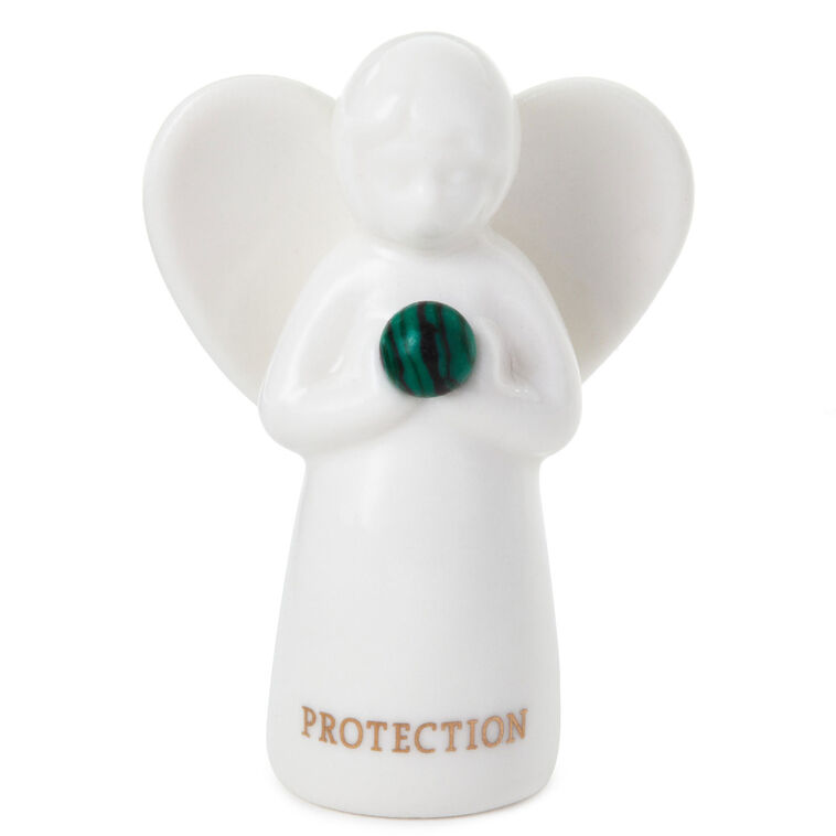 hallmark Malachite Angel of Protection Mini Angel Figurine 2"