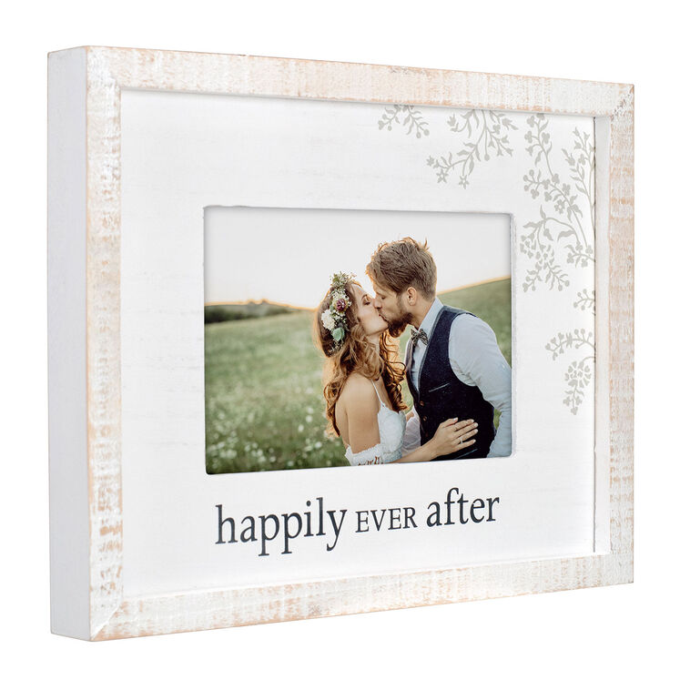 Hallmark Malden Happily Ever After Rustic White Wood Picture Frame 4x6