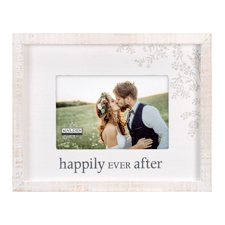 hallmark Malden Happily Ever After Rustic White Wood Picture Frame 4x6