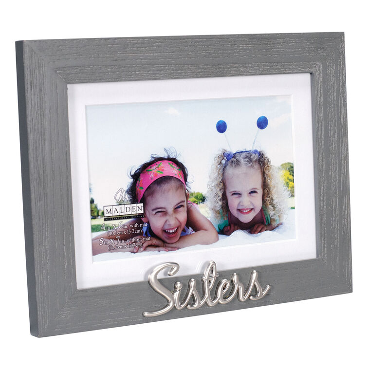 Hallmark Malden Sisters Gray Distressed Wood Picture Frame 4x6/5x7