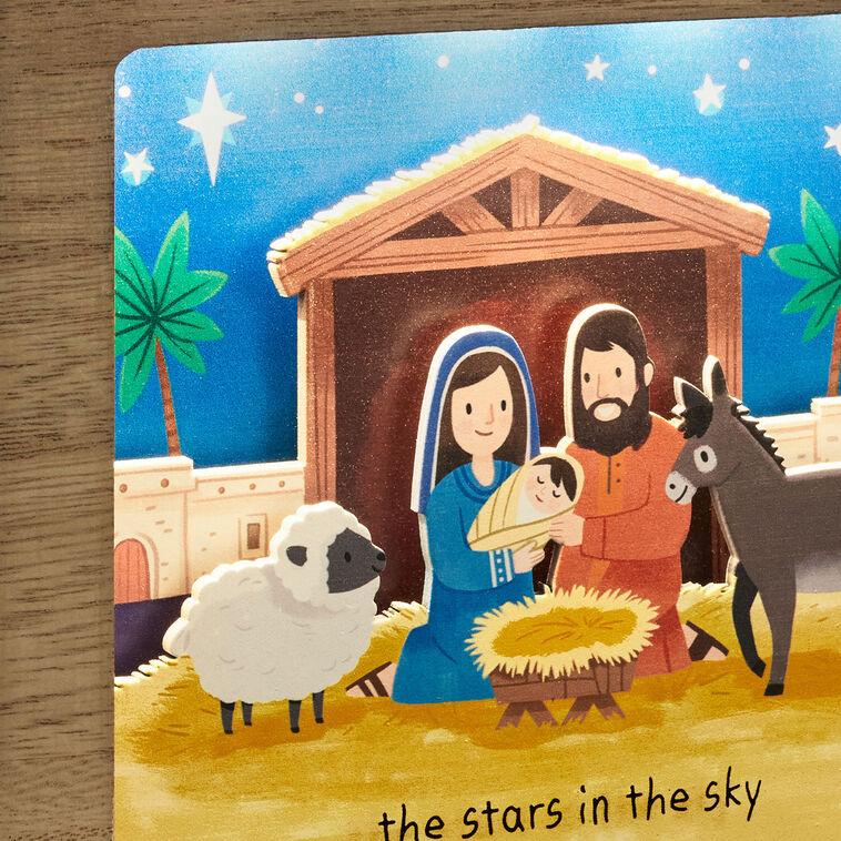 Hallmark Manger Scene Musical Shadow Box With Light 7x7