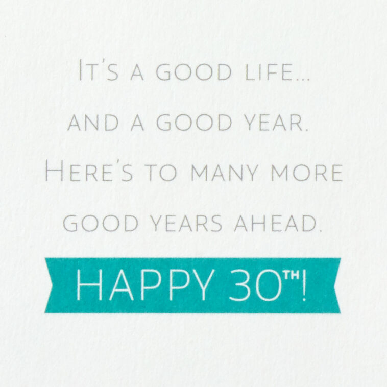 Hallmark Many More Good Years Ahead 3D Pop-Up 30th Birthday Card