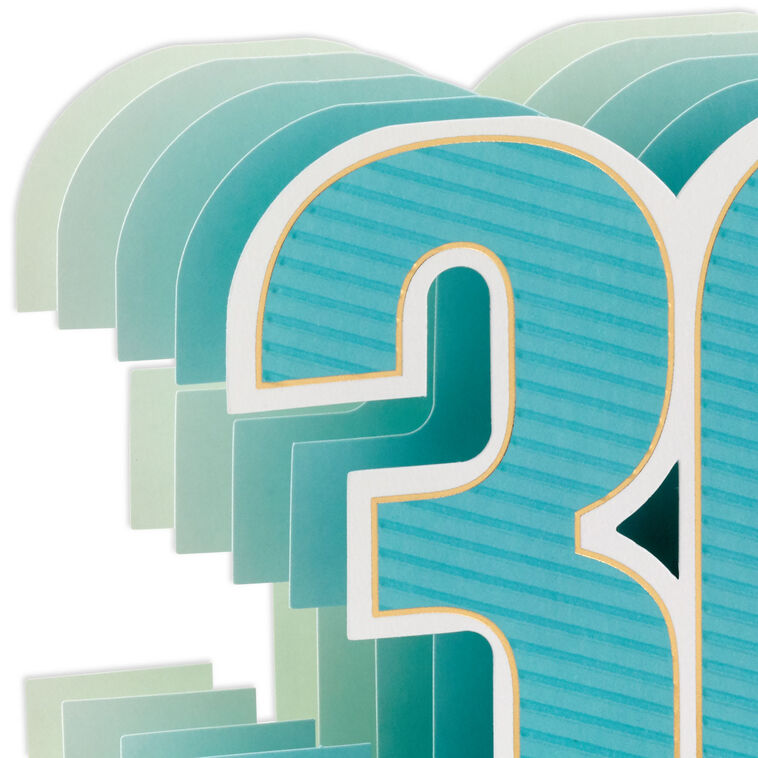 Hallmark Many More Good Years Ahead 3D Pop-Up 30th Birthday Card