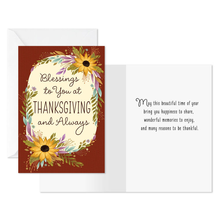 Hallmark Many Reasons To Be Thankful Thanksgiving Cards Pack Of 6