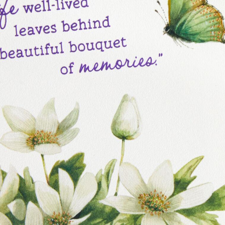 Hallmark Marjolein Bastin Bouquet Of Memories Sympathy Card